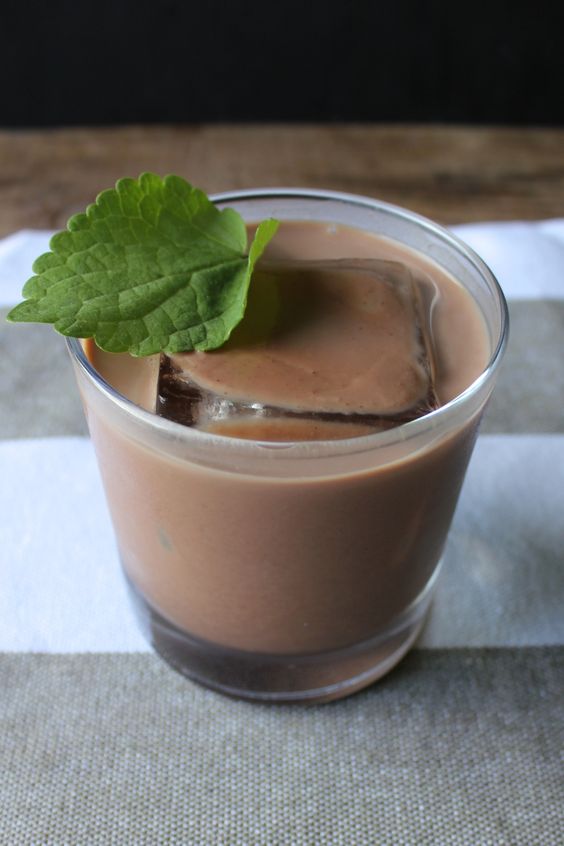 Iced Anise Hyssop Chocolate Drink